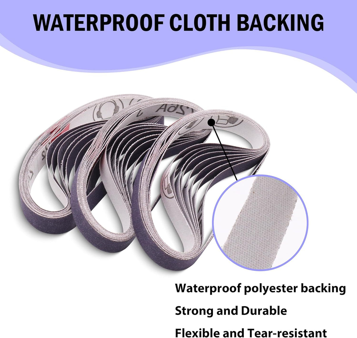 1/2 x 12 Inch Replacement Sharpening Belt for Work Sharp, 30Pcs 240 Medium Grit Knife Sharpener Sanding Belts Kit for Official Work Sharp (WSKTS & WSKTS-KT/Mk.1 & Mk.2) Knife & Tool Sharpener
