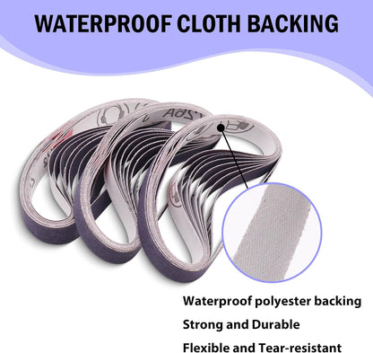 1/2 x 12 Inch Replacement Sharpening Belt for Work Sharp, 30Pcs 240 Medium Grit Knife Sharpener Sanding Belts Kit for Official Work Sharp (WSKTS & WSKTS-KT/Mk.1 & Mk.2) Knife & Tool Sharpener