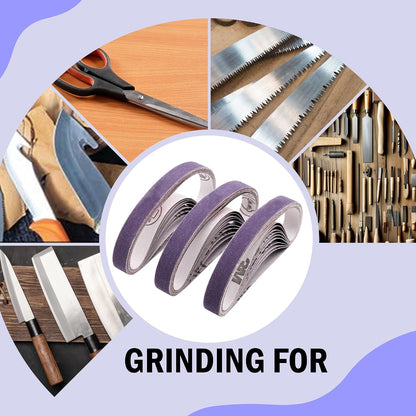 1/2 x 12 Inch Replacement Sharpening Belt for Work Sharp, 30Pcs 240 Medium Grit Knife Sharpener Sanding Belts Kit for Official Work Sharp (WSKTS & WSKTS-KT/Mk.1 & Mk.2) Knife & Tool Sharpener