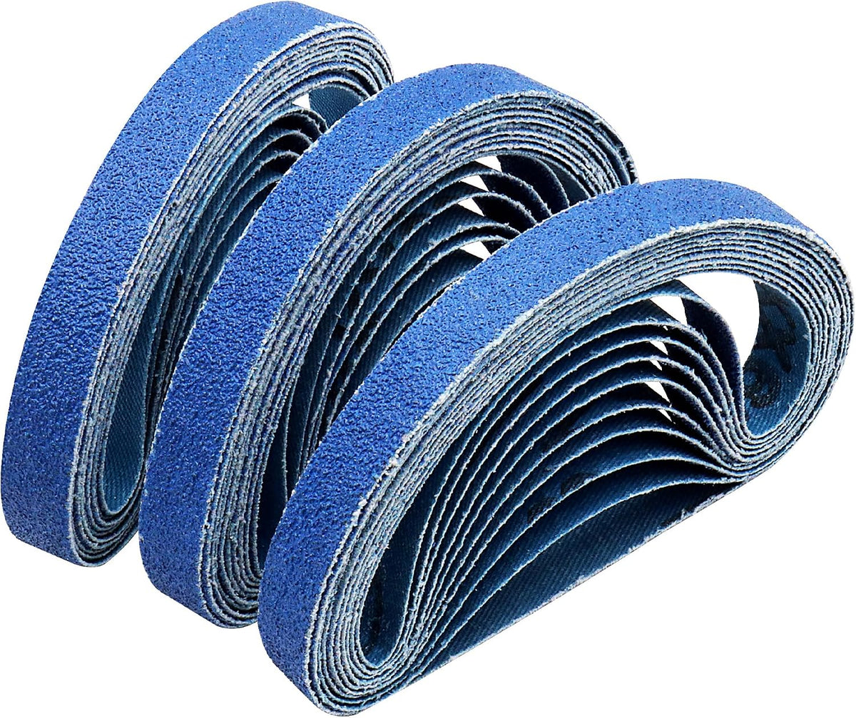 1/2 x 12 Inch Replacement Sharpening Belt for Work Sharp, 30Pcs 240 Medium Grit Knife Sharpener Sanding Belts Kit for Official Work Sharp (WSKTS & WSKTS-KT/Mk.1 & Mk.2) Knife & Tool Sharpener