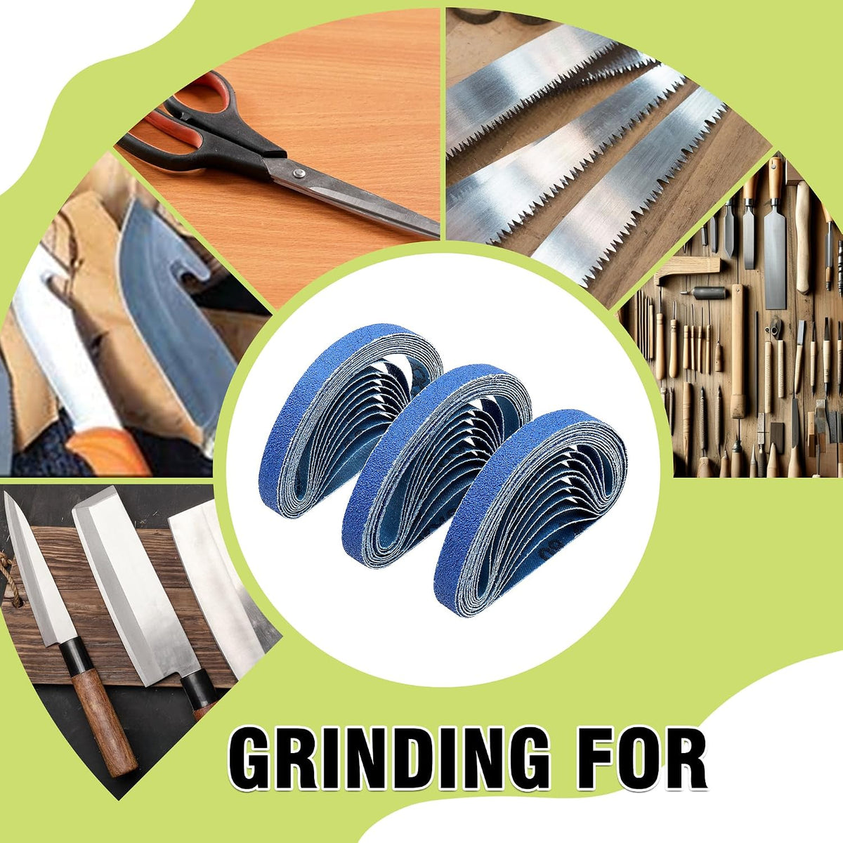 1/2 x 12 Inch Replacement Sharpening Belt for Work Sharp, 30Pcs 240 Medium Grit Knife Sharpener Sanding Belts Kit for Official Work Sharp (WSKTS & WSKTS-KT/Mk.1 & Mk.2) Knife & Tool Sharpener