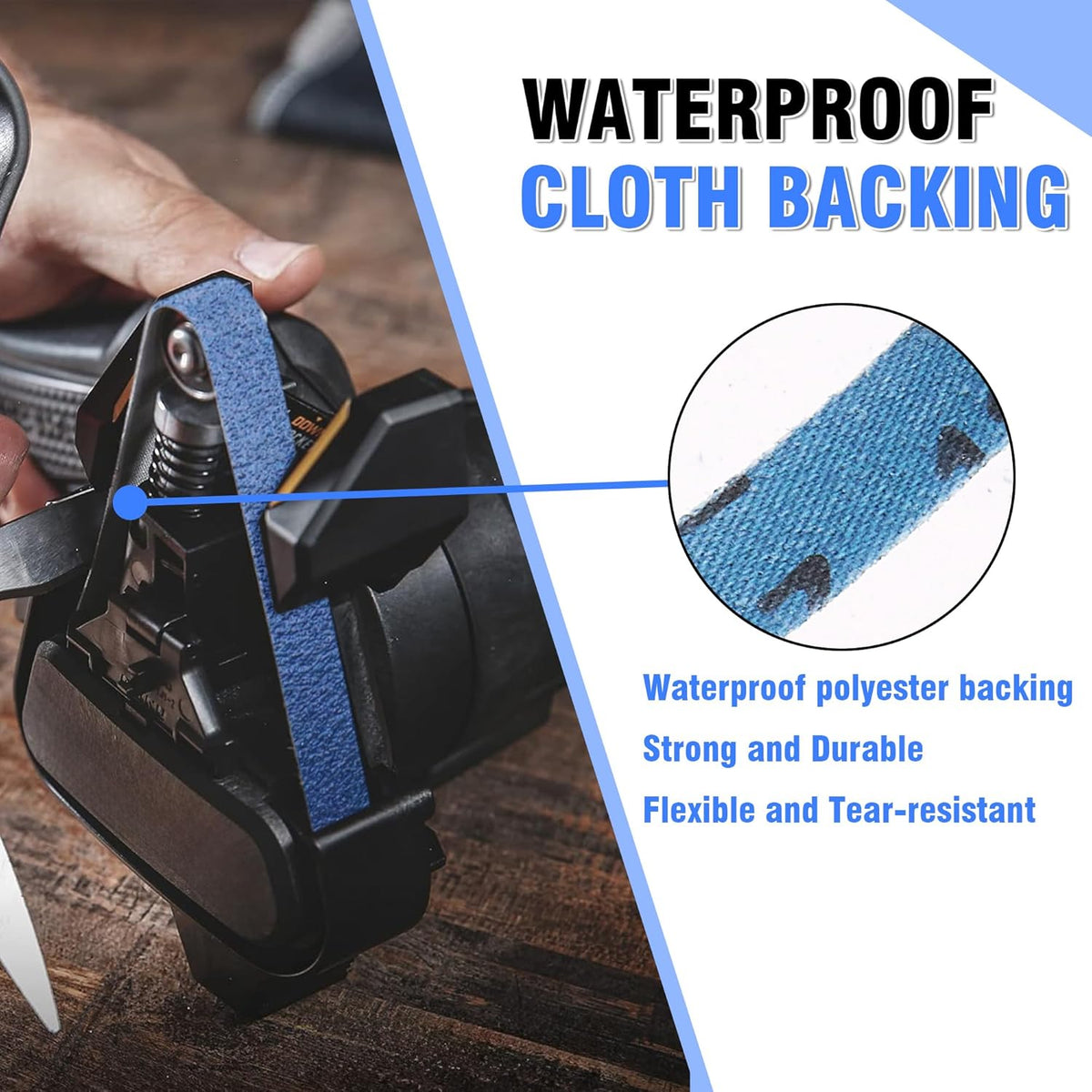 1/2 x 12 Inch Replacement Sharpening Belt for Work Sharp, 30Pcs 240 Medium Grit Knife Sharpener Sanding Belts Kit for Official Work Sharp (WSKTS & WSKTS-KT/Mk.1 & Mk.2) Knife & Tool Sharpener