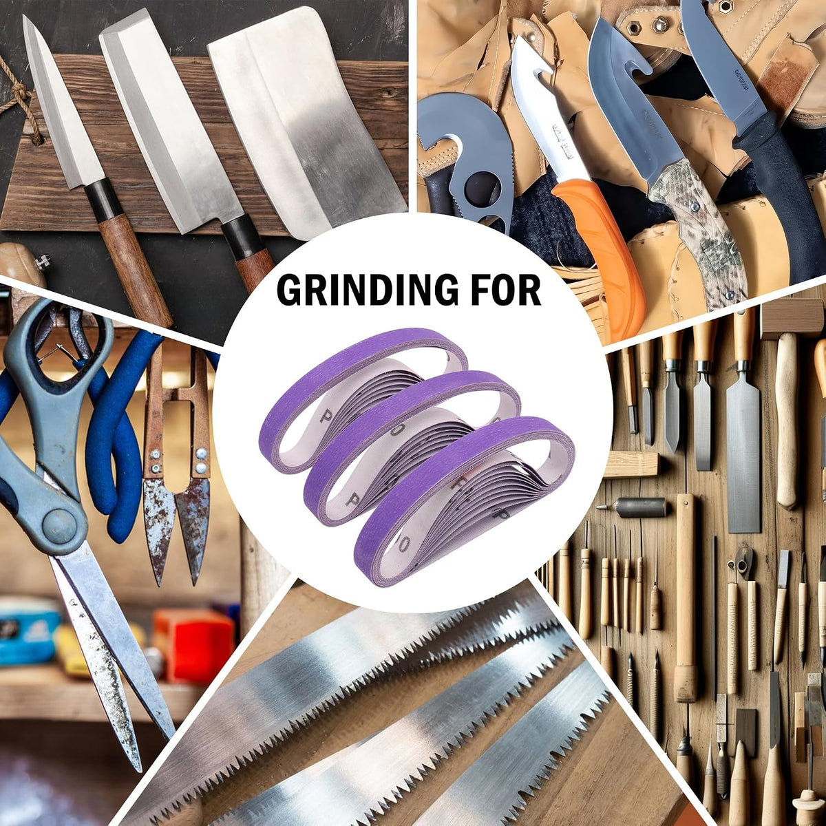 1/2 x 12 Inch Replacement Sharpening Belt for Work Sharp, 30Pcs 240 Medium Grit Knife Sharpener Sanding Belts Kit for Official Work Sharp (WSKTS & WSKTS-KT/Mk.1 & Mk.2) Knife & Tool Sharpener
