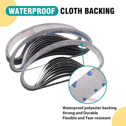 1/2 x 12 Inch Replacement Sharpening Belt for Work Sharp, 30Pcs 240 Medium Grit Knife Sharpener Sanding Belts Kit for Official Work Sharp (WSKTS & WSKTS-KT/Mk.1 & Mk.2) Knife & Tool Sharpener