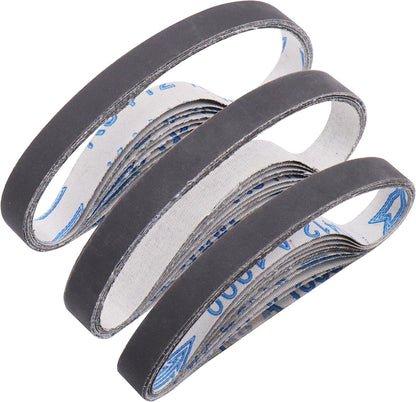1/2 x 12 Inch Replacement Sharpening Belt for Work Sharp, 30Pcs 240 Medium Grit Knife Sharpener Sanding Belts Kit for Official Work Sharp (WSKTS & WSKTS-KT/Mk.1 & Mk.2) Knife & Tool Sharpener