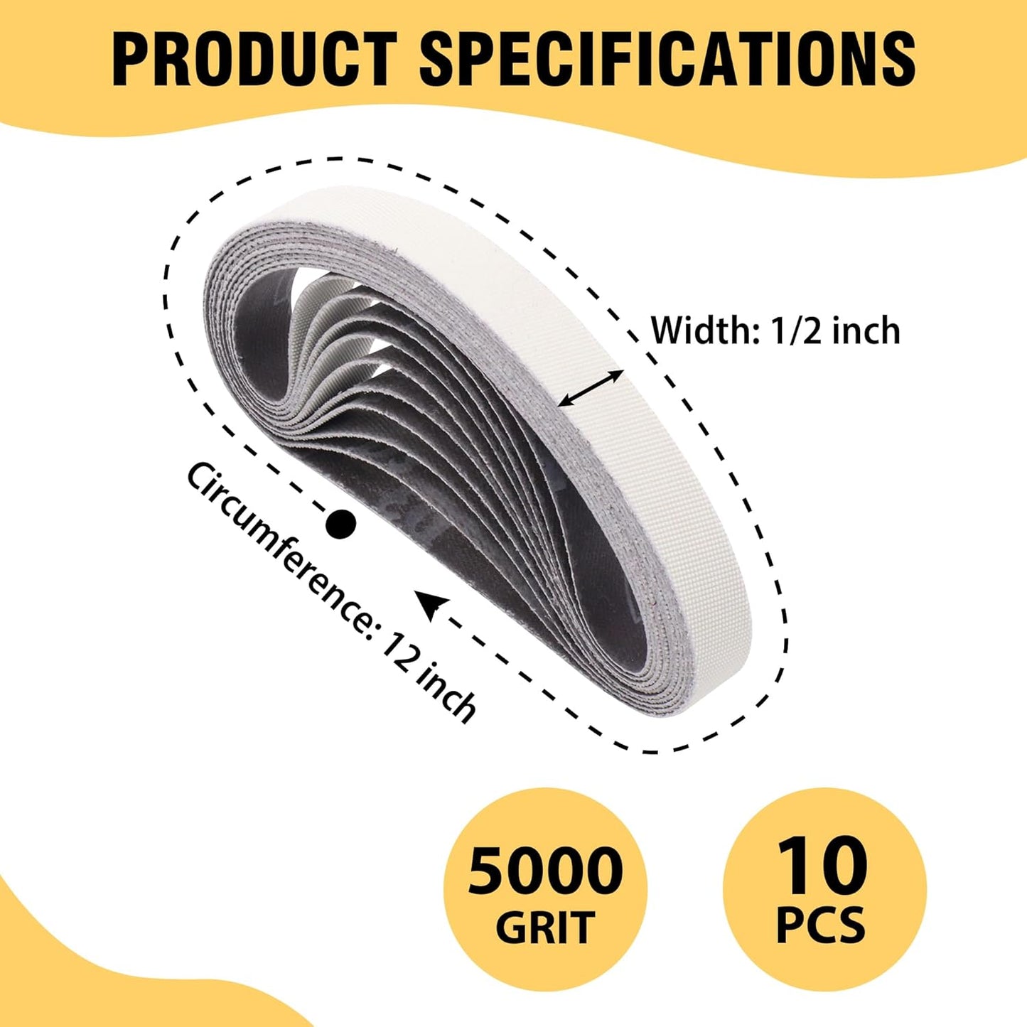 1/2 x 12 Inch Replacement Sharpening Belt for Work Sharp, 30Pcs 240 Medium Grit Knife Sharpener Sanding Belts Kit for Official Work Sharp (WSKTS & WSKTS-KT/Mk.1 & Mk.2) Knife & Tool Sharpener