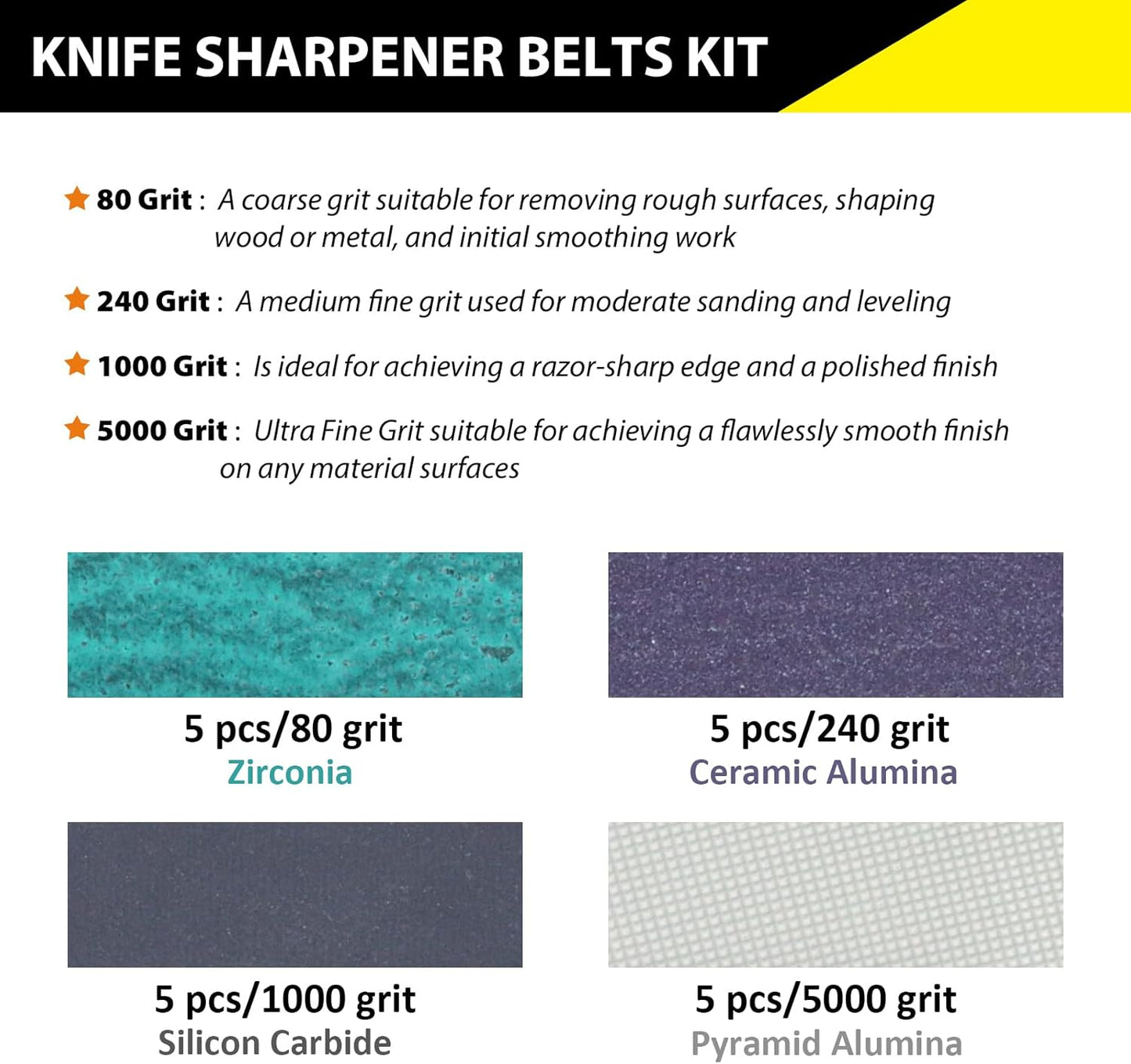 1/2 x 12 Inch Replacement Sharpening Belt for Work Sharp, 30Pcs 240 Medium Grit Knife Sharpener Sanding Belts Kit for Official Work Sharp (WSKTS & WSKTS-KT/Mk.1 & Mk.2) Knife & Tool Sharpener