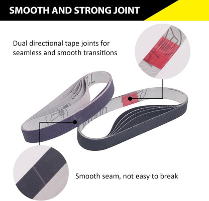 1/2 x 12 Inch Replacement Sharpening Belt for Work Sharp, 30Pcs 240 Medium Grit Knife Sharpener Sanding Belts Kit for Official Work Sharp (WSKTS & WSKTS-KT/Mk.1 & Mk.2) Knife & Tool Sharpener