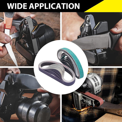 1/2 x 12 Inch Replacement Sharpening Belt for Work Sharp, 30Pcs 240 Medium Grit Knife Sharpener Sanding Belts Kit for Official Work Sharp (WSKTS & WSKTS-KT/Mk.1 & Mk.2) Knife & Tool Sharpener