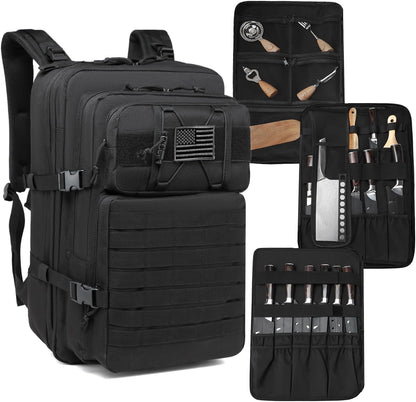 Chef Knife Backpack, Knife Bags for Chefs Professional Culinary Apprentice | Chef Storage Bag 30+ Pockets for Knives and Tools