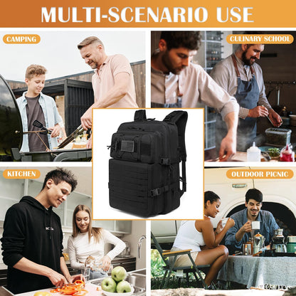 Chef Knife Backpack, Knife Bags for Chefs Professional Culinary Apprentice | Chef Storage Bag 30+ Pockets for Knives and Tools
