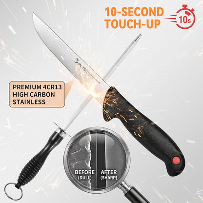 Plys 7-Piece Butcher Knife Set for Meat Processing, BBQ Boning Chicken Tool | Suitable for Chicken, Beef, and Pork, Comfortable Anti-slip Handle, Beginner Home Kitchen Use.