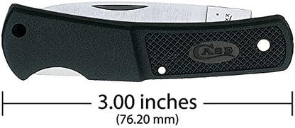Case Cutlery 00253 Lightweight Mini Blackhorn Pocket Knife with Stainless Steel Blade, Black Synthetic