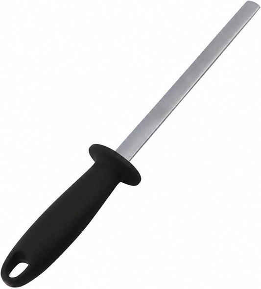 5 Inch Diamond Knife Sharpening Steel Rod, Professional Kitchen Diamond Knife Blade Sharpener Rod Stick, Knife Honer Steel for Honing Knife Blades, Chef Knives and Shears