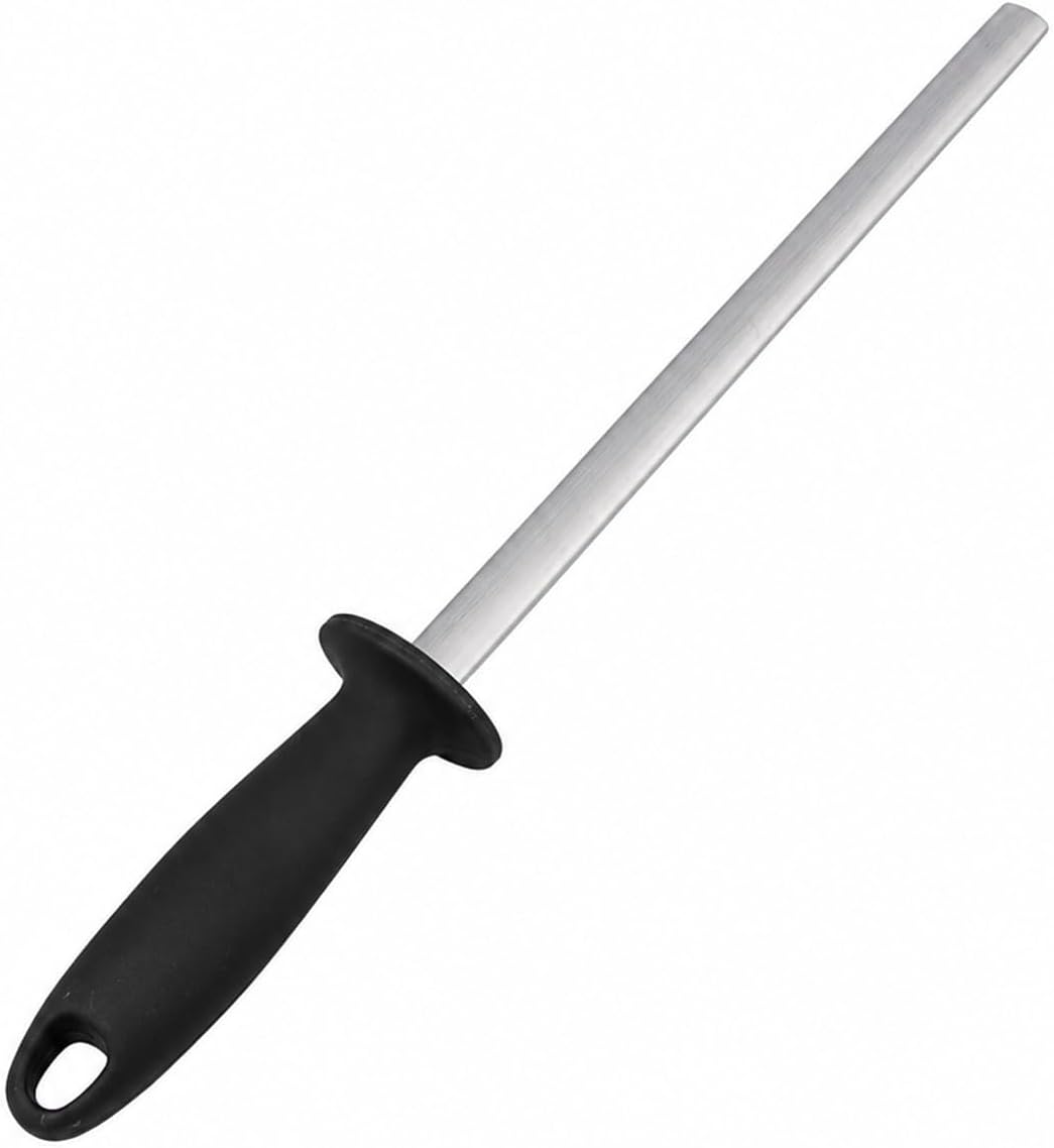 5 Inch Diamond Knife Sharpening Steel Rod, Professional Kitchen Diamond Knife Blade Sharpener Rod Stick, Knife Honer Steel for Honing Knife Blades, Chef Knives and Shears