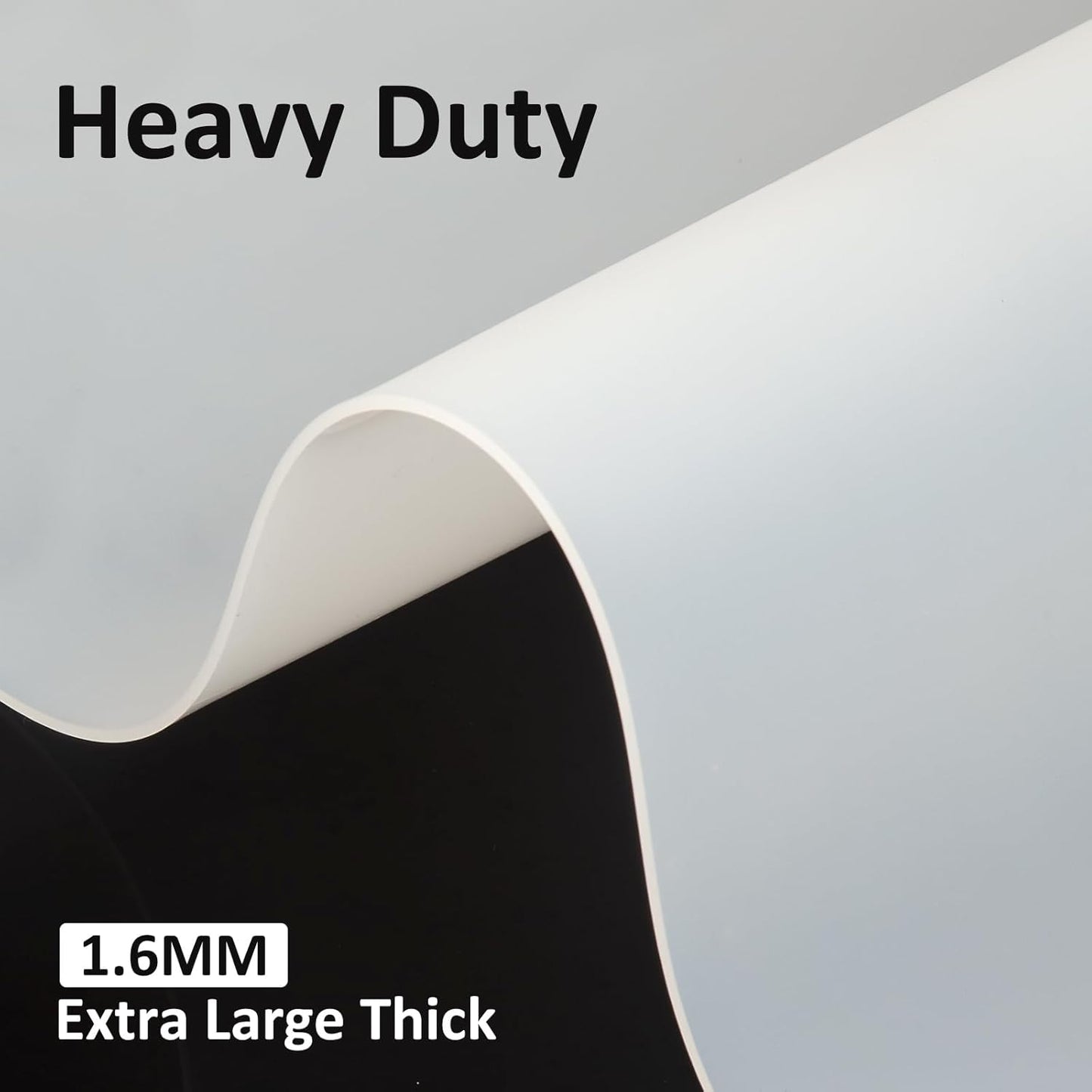 Silicone Mats for Kitchen Counter Thicker Extra Large Heat Resistant Mats Countertop Protector Liners for Bottom of Oven Air Fryer Coffee Maker, 24" x 16" x 2 mm, Translucent