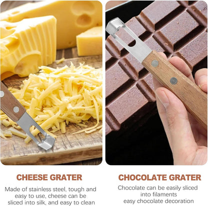 Channel Knife Citrus Peeler with Wooden Handle Stainless Steel Lemon Zester Tool for Cocktail Garnish Orange Twist Slicer Bartender Kit Accessories Fruit Peeling Kitchen Gadgets