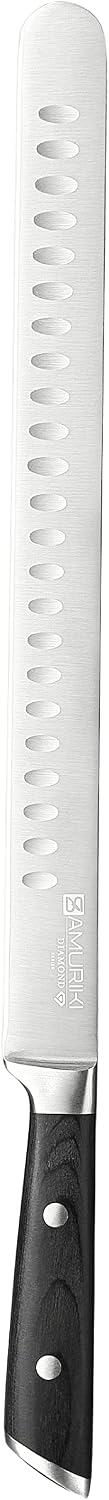Brisket Knife - Ultimate 12-inch Carving Knives, Slicing Knives with Granton Edge Designed for Briskets, Roasts, Meat, BBQ, etc. (Slicing Knive 12")