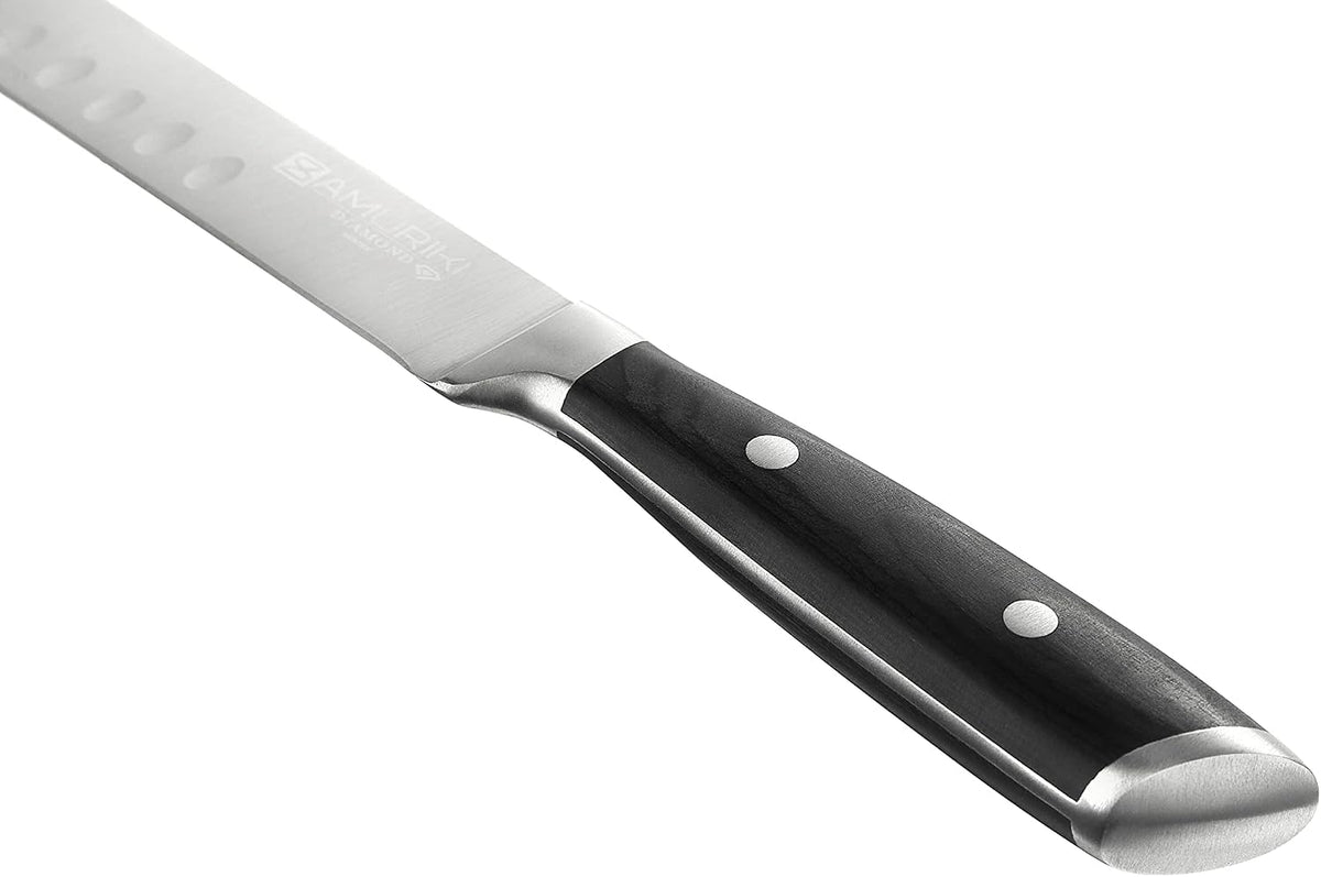 Brisket Knife - Ultimate 12-inch Carving Knives, Slicing Knives with Granton Edge Designed for Briskets, Roasts, Meat, BBQ, etc. (Slicing Knive 12")