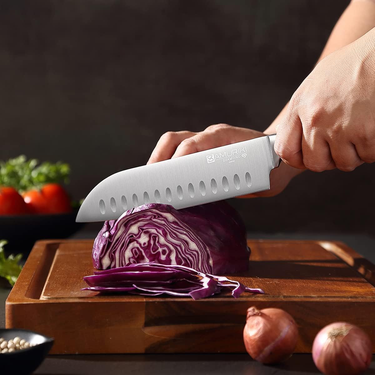 Brisket Knife - Ultimate 12-inch Carving Knives, Slicing Knives with Granton Edge Designed for Briskets, Roasts, Meat, BBQ, etc. (Slicing Knive 12")
