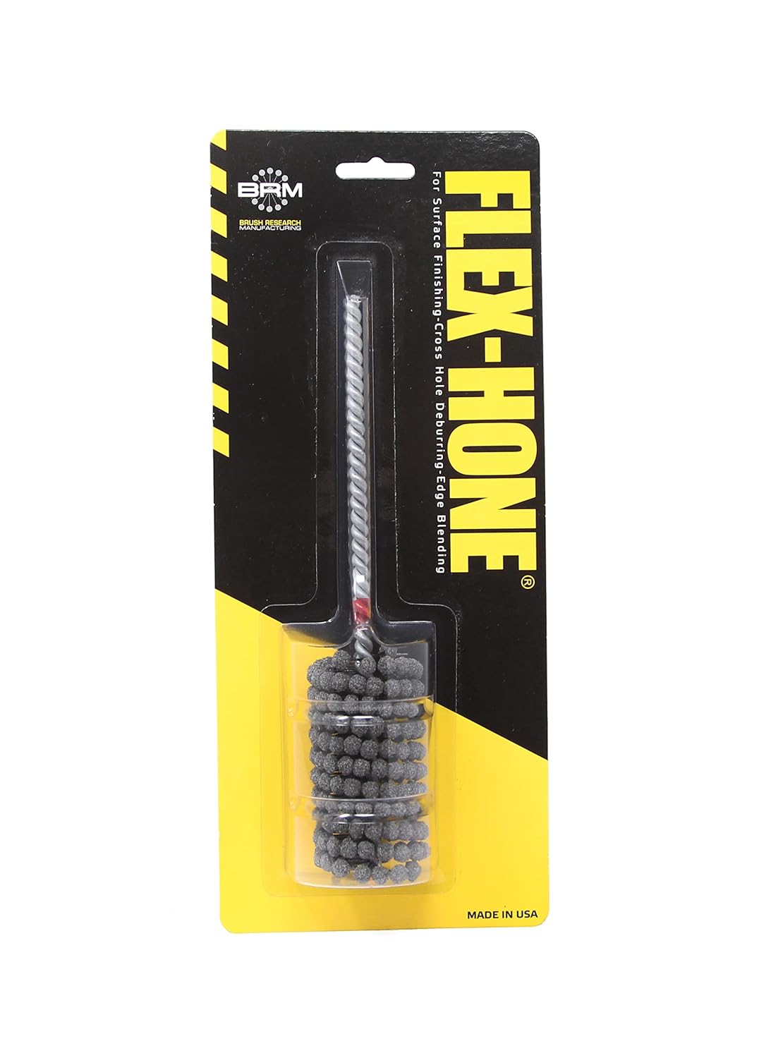 Brush Research BC14M240Z25 Flex-Hone®, 0.551" (14mm) Diameter, 240 Grit, Zirconia Alumina #1525, for Low Carbon to Medium Carbon Steels, Stainless Steel and Cast Iron - Colors A