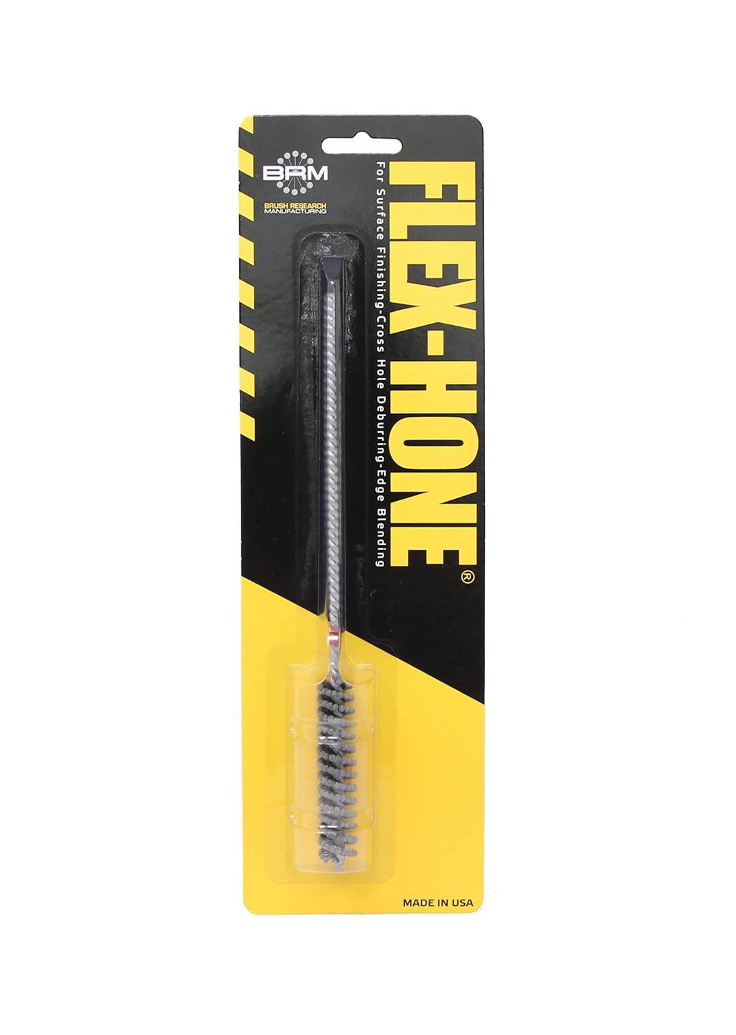 Brush Research BC14M240Z25 Flex-Hone®, 0.551" (14mm) Diameter, 240 Grit, Zirconia Alumina #1525, for Low Carbon to Medium Carbon Steels, Stainless Steel and Cast Iron - Colors A