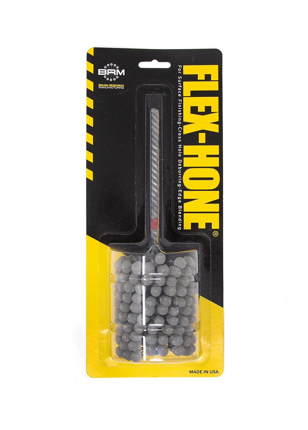 Brush Research BC14M240Z25 Flex-Hone®, 0.551" (14mm) Diameter, 240 Grit, Zirconia Alumina #1525, for Low Carbon to Medium Carbon Steels, Stainless Steel and Cast Iron - Colors A
