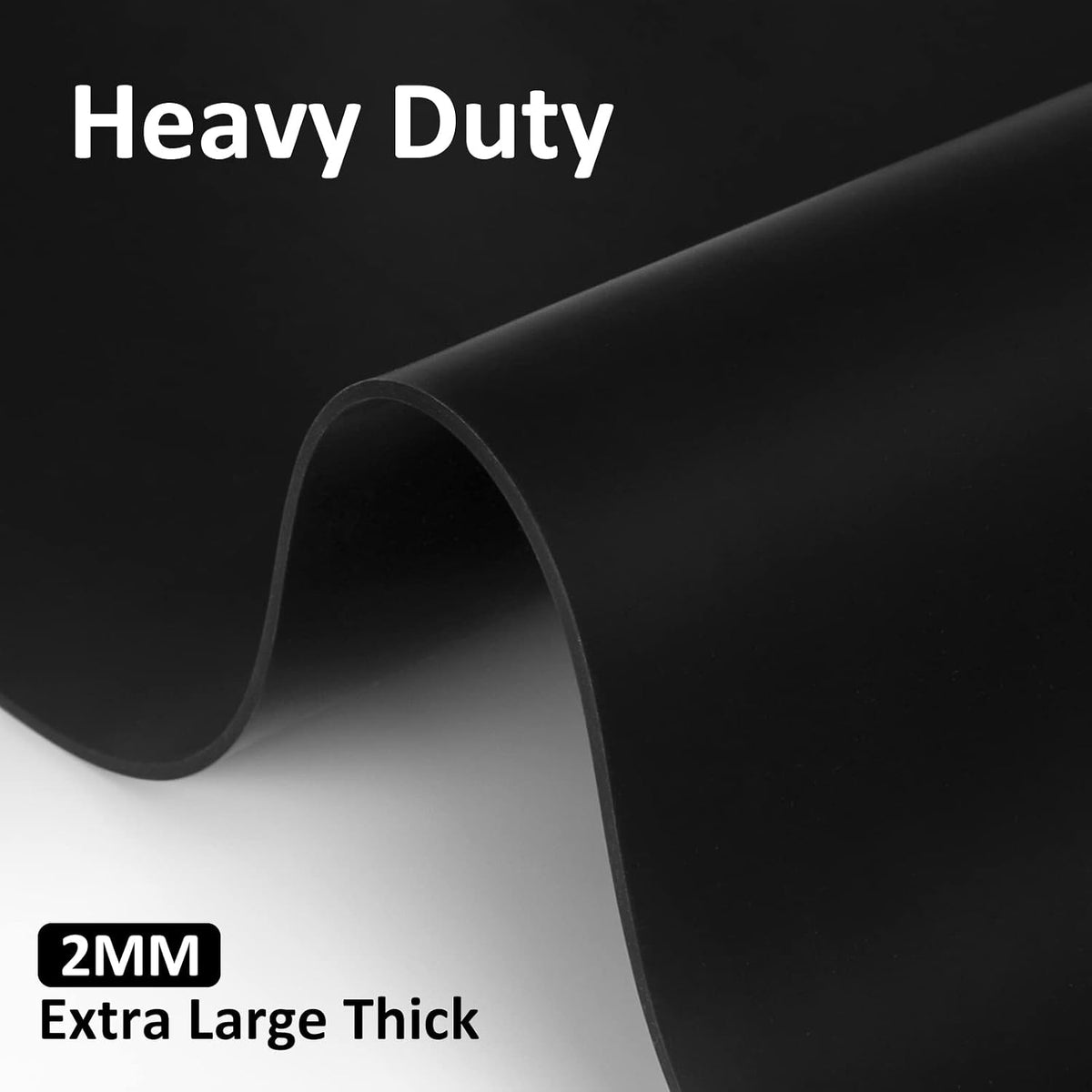 Silicone Mats for Kitchen Counter Thicker Extra Large Heat Resistant Mats Countertop Protector Liners for Bottom of Oven Air Fryer Coffee Maker, 24" x 16" x 2 mm, Translucent