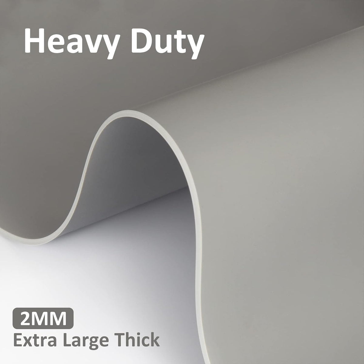 Silicone Mats for Kitchen Counter Thicker Extra Large Heat Resistant Mats Countertop Protector Liners for Bottom of Oven Air Fryer Coffee Maker, 24" x 16" x 2 mm, Translucent