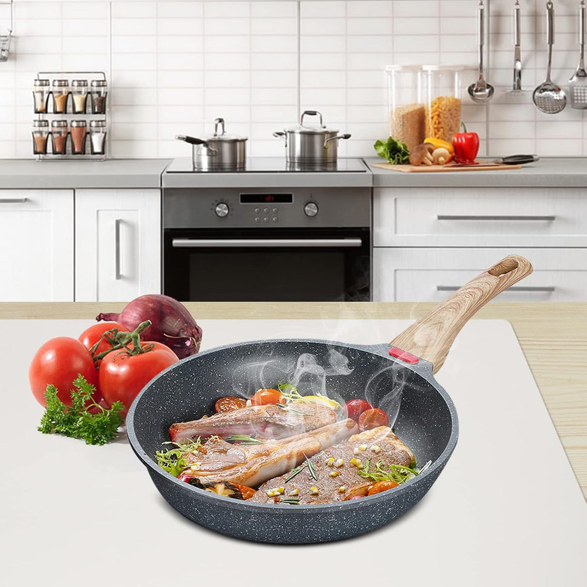 Silicone Mats for Kitchen Counter Thicker Extra Large Heat Resistant Mats Countertop Protector Liners for Bottom of Oven Air Fryer Coffee Maker, 24" x 16" x 2 mm, Translucent
