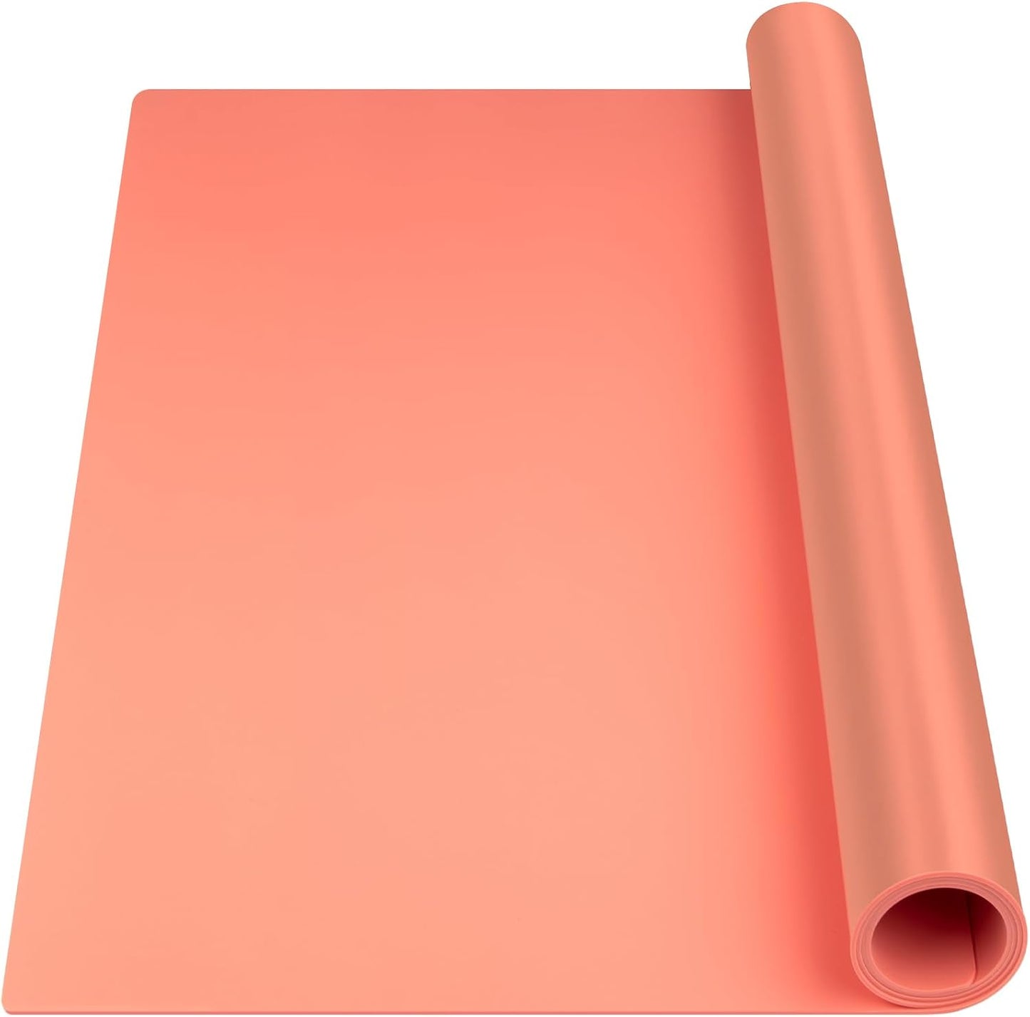 Silicone Mats for Kitchen Counter Thicker Extra Large Heat Resistant Mats Countertop Protector Liners for Bottom of Oven Air Fryer Coffee Maker, 24" x 16" x 2 mm, Translucent
