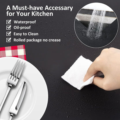 Silicone Mats for Kitchen Counter Thicker Extra Large Heat Resistant Mats Countertop Protector Liners for Bottom of Oven Air Fryer Coffee Maker, 24" x 16" x 2 mm, Translucent
