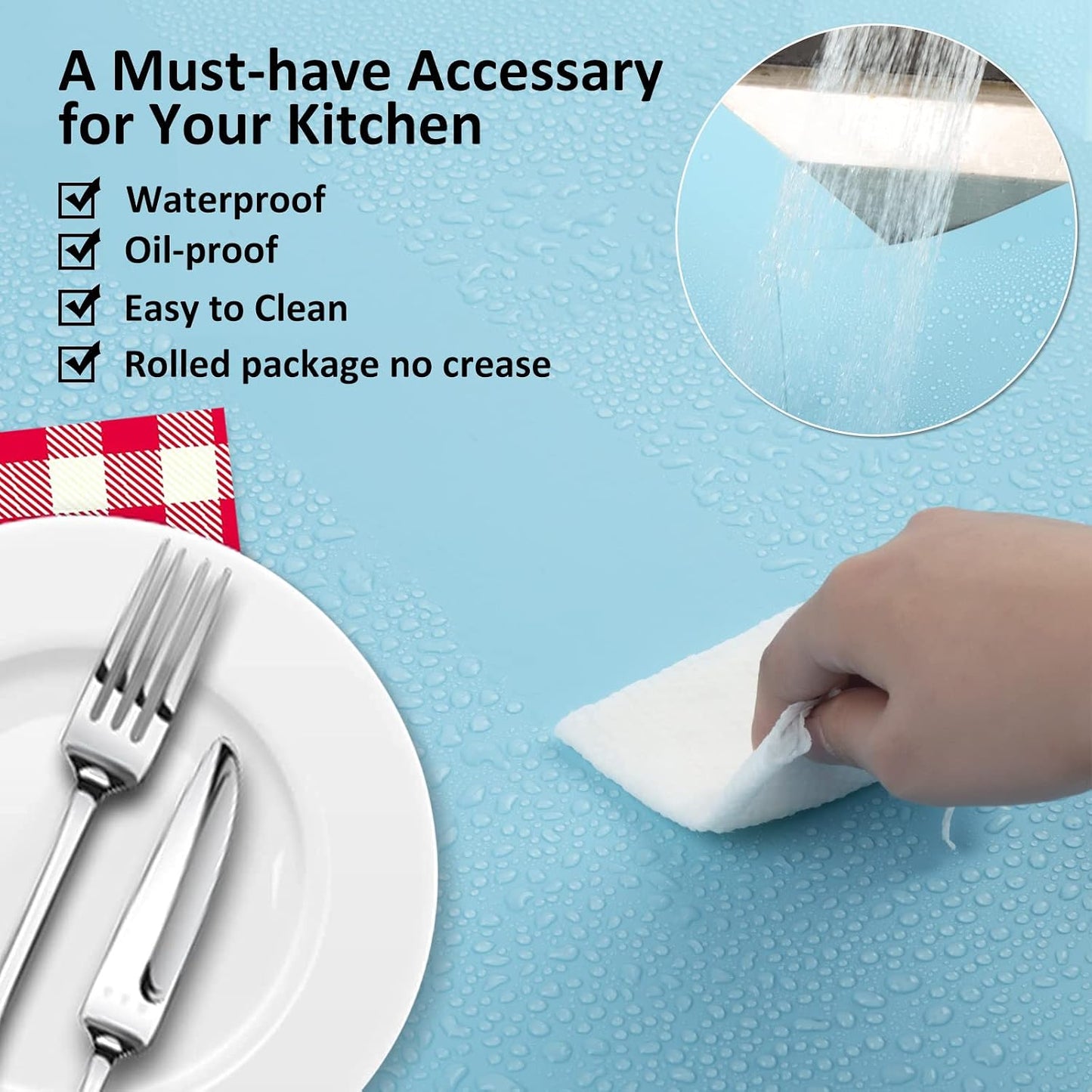 Silicone Mats for Kitchen Counter Thicker Extra Large Heat Resistant Mats Countertop Protector Liners for Bottom of Oven Air Fryer Coffee Maker, 24" x 16" x 2 mm, Translucent