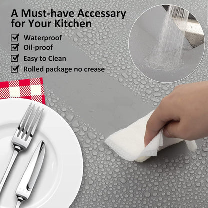 Silicone Mats for Kitchen Counter Thicker Extra Large Heat Resistant Mats Countertop Protector Liners for Bottom of Oven Air Fryer Coffee Maker, 24" x 16" x 2 mm, Translucent