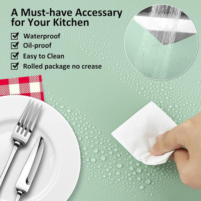 Silicone Mats for Kitchen Counter Thicker Extra Large Heat Resistant Mats Countertop Protector Liners for Bottom of Oven Air Fryer Coffee Maker, 24" x 16" x 2 mm, Translucent