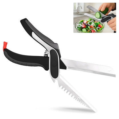 Stainless Steel Poultry Shears, Hardened Blades, Safety Lock | Heavy Duty Kitchen Shears for Food with Nutcracker and Fish Descaler; Spring-Loaded to Cut Chicken, Turkey, Meat and Bone
