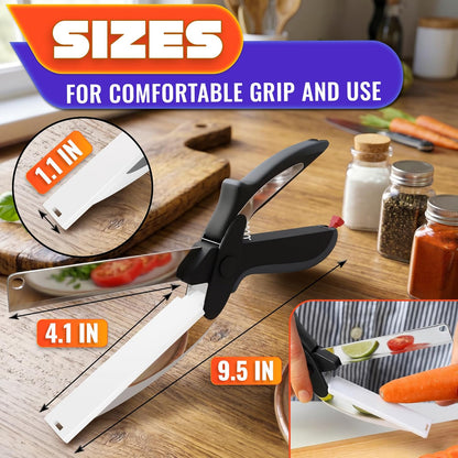 Stainless Steel Poultry Shears, Hardened Blades, Safety Lock | Heavy Duty Kitchen Shears for Food with Nutcracker and Fish Descaler; Spring-Loaded to Cut Chicken, Turkey, Meat and Bone
