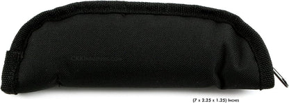 Zipper Pouches for Knives & Tools - (8.75 x 3.50 x 1.50 Inches) - (Nylon Canvas Outer - Jewel Cloth Inner) - (Black/Black) - (Pro Series) - (USA Design) - (by KnifeKits)