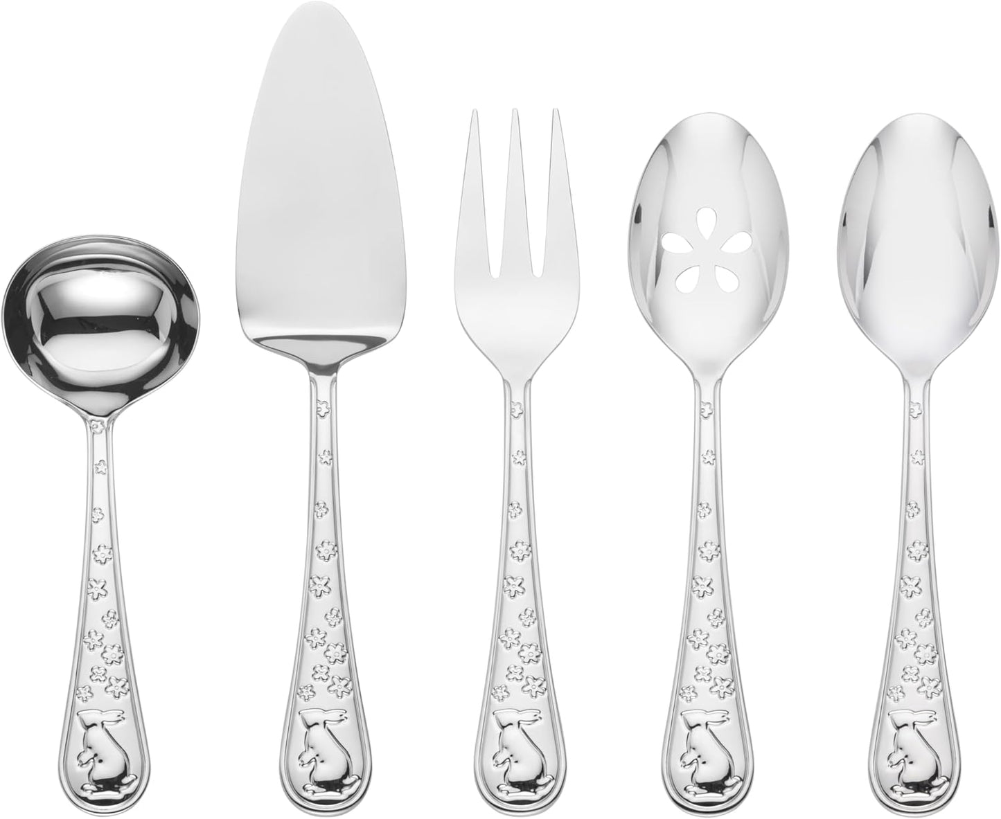 898200 Bunny Hop 4-Piece Cheese Spreader Set, MultiColor