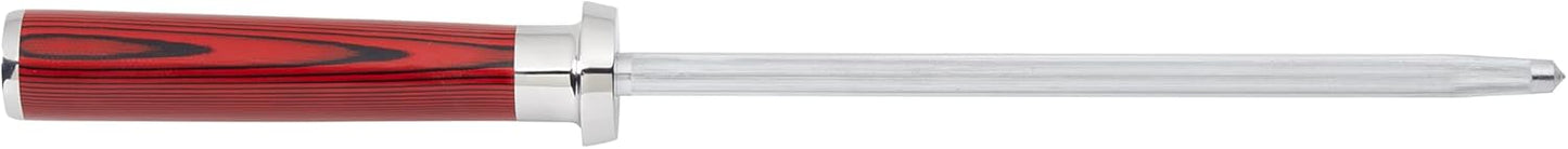 Crimson Series 8" Honing Steel Magnetized for Safety durable G10 Handle Built For Daily Use, Perfect for Chefs and Home Cooks
