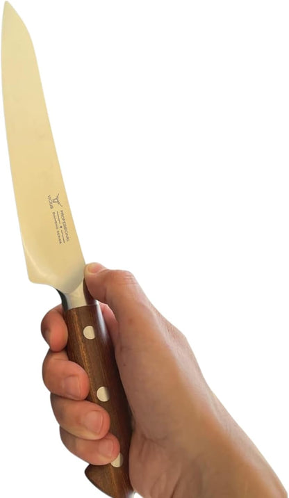 8-Inch German Stainless Carving Knife – German 1.4116 Steel Blade, Red Wood Handle, Premium Gift Box – Professional Slicing Knife for Meat, Turkey, and BBQ