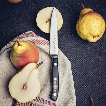 – Premier Plus Peeling Knife - Paring knife with 2.8" blade & 56 HRC - Ideal for cutting fruit & vegetables - Ultra sharp - Stainless steel - Ergonomic handle - High carbon - Made in Germany