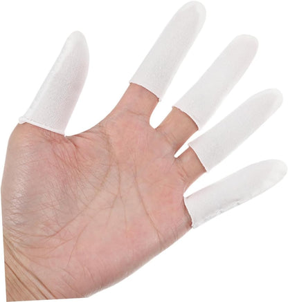 200pcs Cut Resistant Slip Finger Cots Reusable Guard Sleeves for Kitchen Gardening Sculpture Professional Work Protection