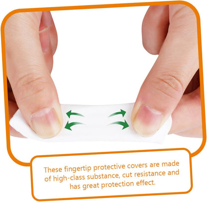 200pcs Cut Resistant Slip Finger Cots Reusable Guard Sleeves for Kitchen Gardening Sculpture Professional Work Protection