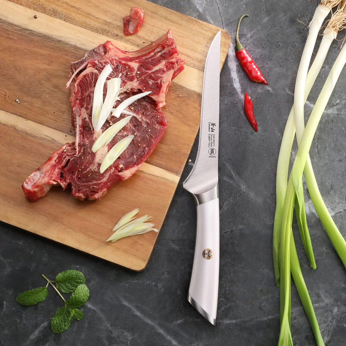 Cangshan ELBERT Series German Steel Forged 6" Boning Knife (Black)