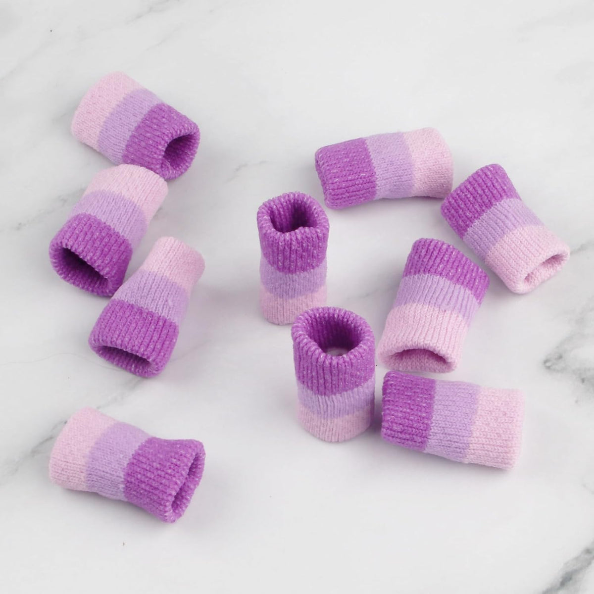 10 PCS Crochet Finger Guard，3.9-Inch Finger Crochet Finger Protector Cover | Compression Sleeves for Knitting Finger Protector for Tension Control and Preventing Yarn Burn