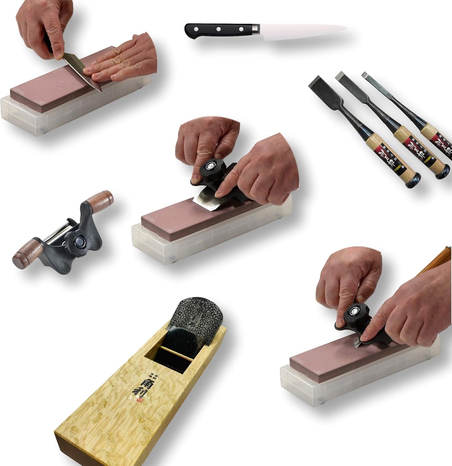 Japanese Whetstone #400 Grit, Professional Knife Sharpening Stone Set with Non-Slip Base Case, Made in JAPAN