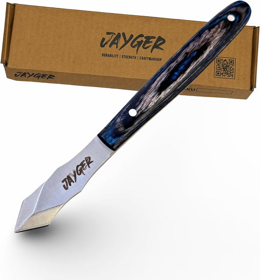 Marking Knife – Long Neck Thin Blade Scribing Tool with Dual Grooves for Woodworking | Carbon Steel Double-Beveled Blade for Precision Wood Carving & Fine Line Marking in Narrow Grooves