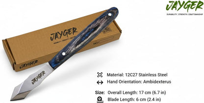Marking Knife – Long Neck Thin Blade Scribing Tool with Dual Grooves for Woodworking | Carbon Steel Double-Beveled Blade for Precision Wood Carving & Fine Line Marking in Narrow Grooves