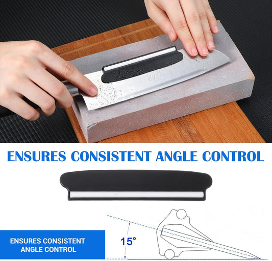 Knife Sharpening Angle Guide, 2Pcs Knife Sharpener Guide | Ceramic Edge Protector for Kitchen and Hunting Knives, Sharpening Tool with Consistent Angle Control for Whetstone